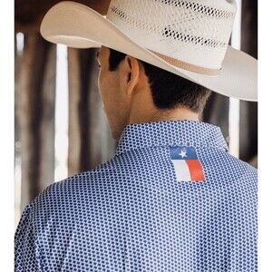 Rhoback The Don't Mess Men's XL Short Sleeve Performance Polo Texas State Flag